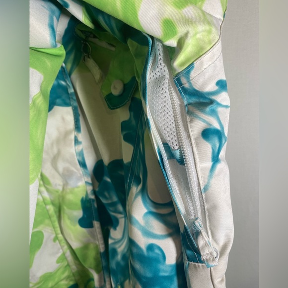 Powder Room blue green winter snowboarding jacket - size XL - Picture 5 of 8